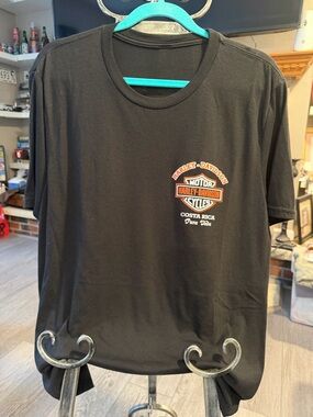 Harley-Davidson Black T-Shirt with Orange Logo